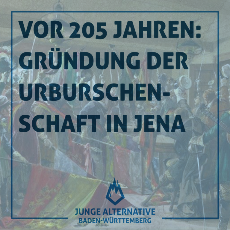 Vor 205 Jahren – Gründung der Urburschenschaft in Jena
