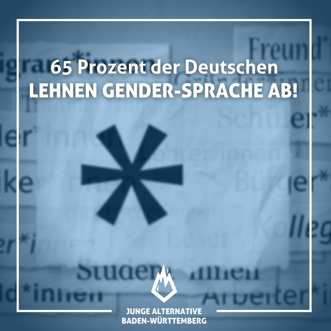 65 Prozent der Deutschen lehnen Gendersprache ab!